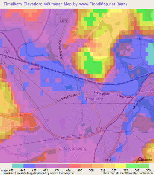Timelkam,Austria Elevation Map
