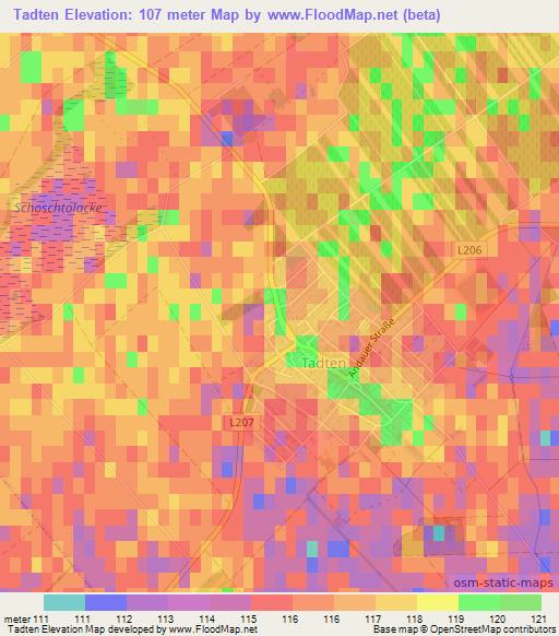 Tadten,Austria Elevation Map