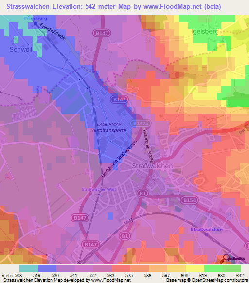 Strasswalchen,Austria Elevation Map