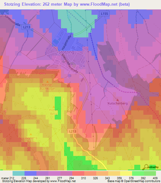 Stotzing,Austria Elevation Map