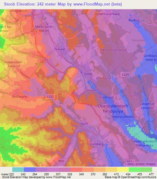 Stoob,Austria Elevation Map