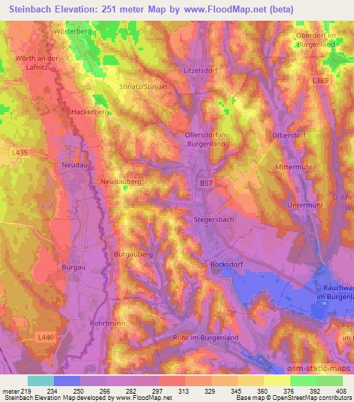 Steinbach,Austria Elevation Map