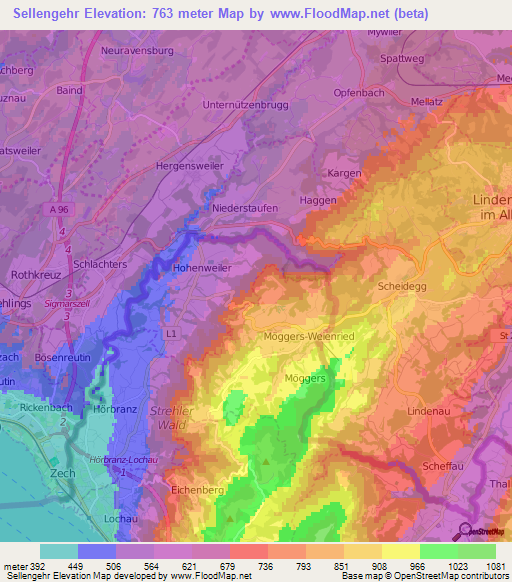 Sellengehr,Austria Elevation Map