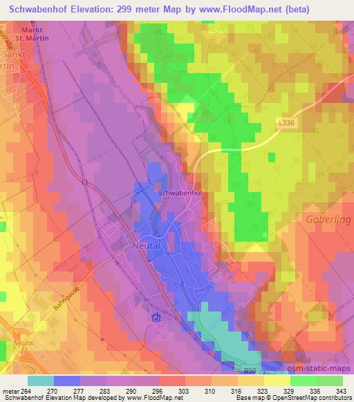 Schwabenhof,Austria Elevation Map