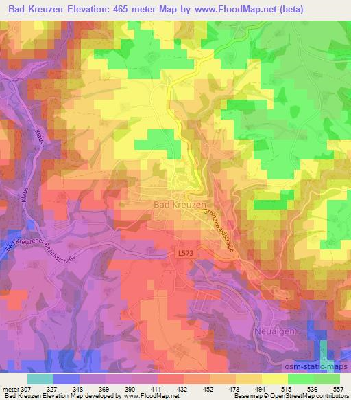 Bad Kreuzen,Austria Elevation Map