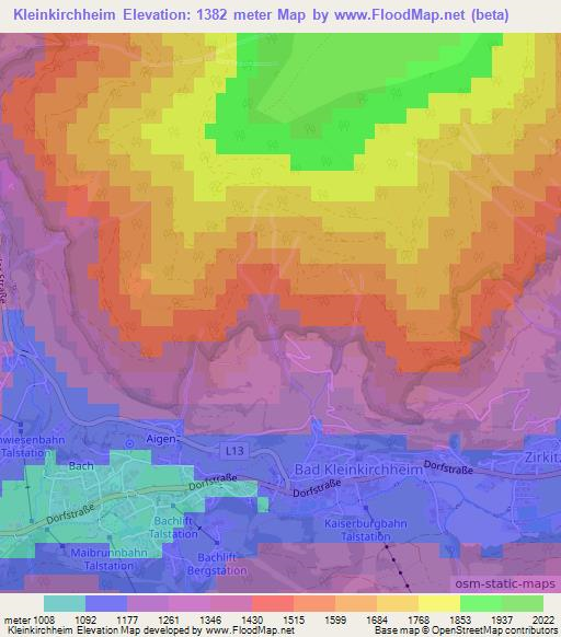 Kleinkirchheim,Austria Elevation Map