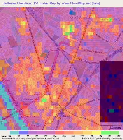 Jedlesee,Austria Elevation Map