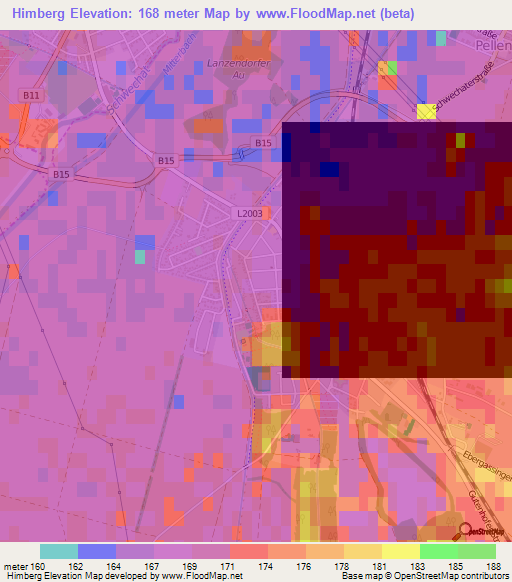 Himberg,Austria Elevation Map