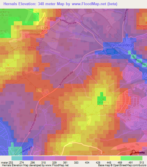 Hernals,Austria Elevation Map