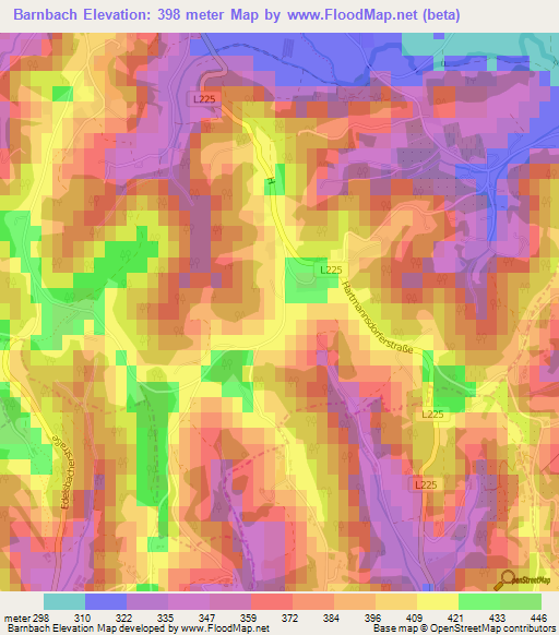 Barnbach,Austria Elevation Map