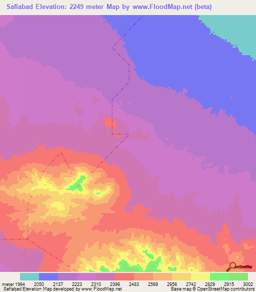 Safiabad,Iran Elevation Map
