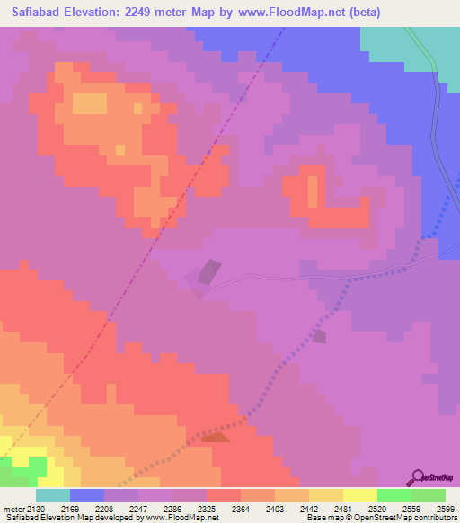 Safiabad,Iran Elevation Map