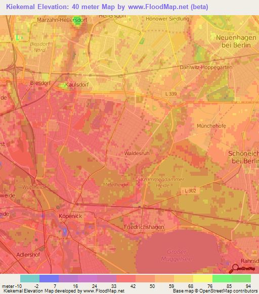 Kiekemal,Germany Elevation Map
