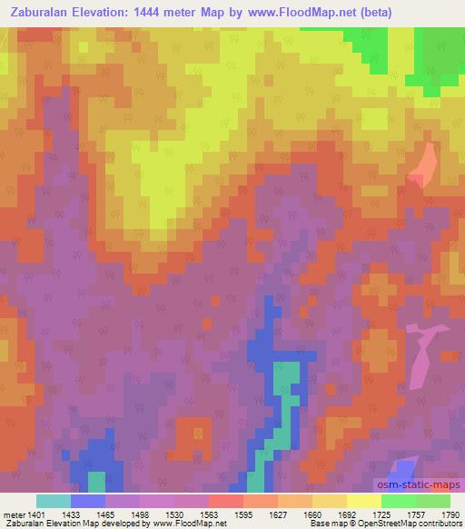Zaburalan,Turkey Elevation Map