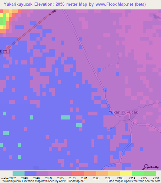 Yukarikuyucak,Turkey Elevation Map
