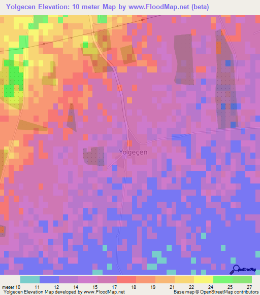 Yolgecen,Turkey Elevation Map