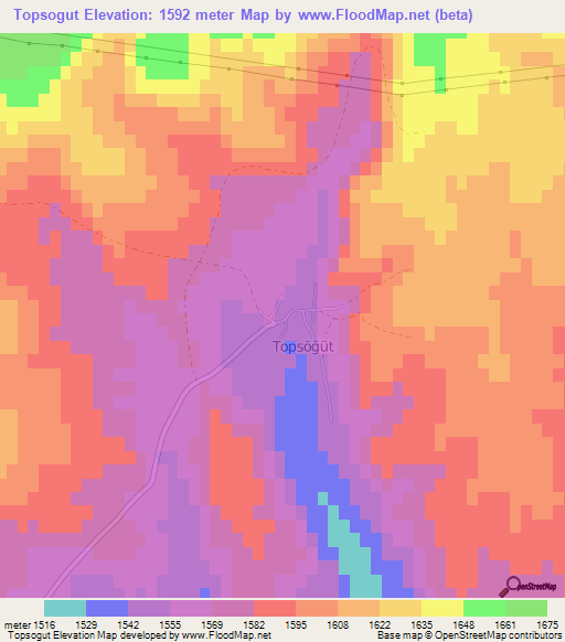Topsogut,Turkey Elevation Map