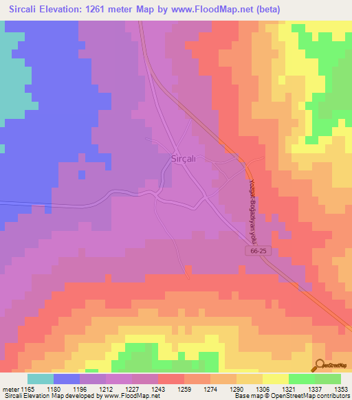 Sircali,Turkey Elevation Map