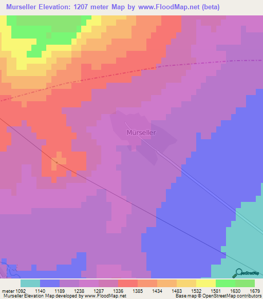 Murseller,Turkey Elevation Map