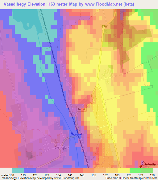 Vasadihegy,Hungary Elevation Map