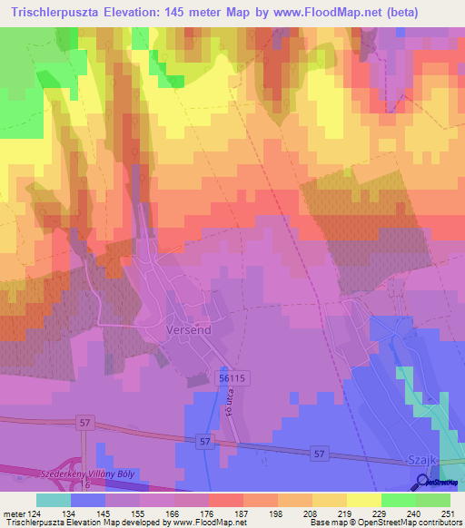 Trischlerpuszta,Hungary Elevation Map