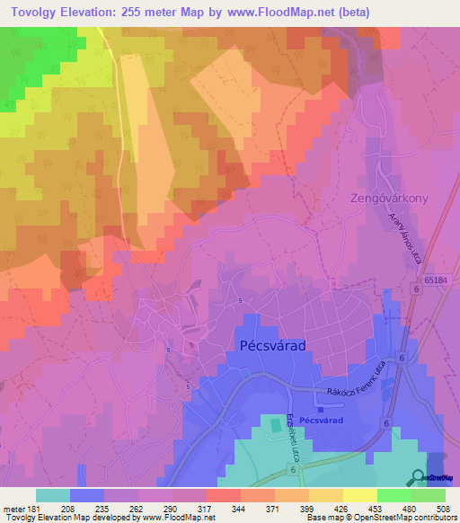 Tovolgy,Hungary Elevation Map