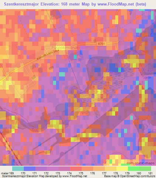 Szentkeresztmajor,Hungary Elevation Map