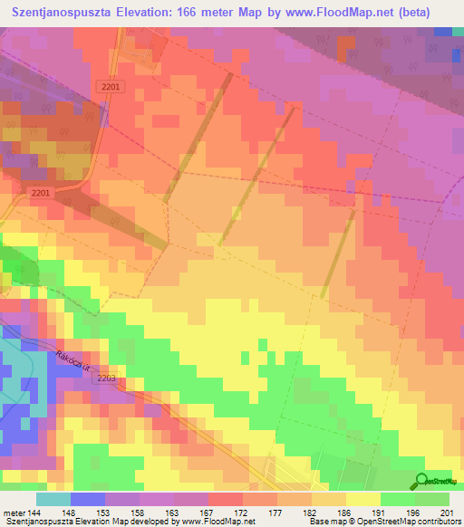 Szentjanospuszta,Hungary Elevation Map