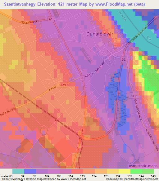 Szentistvanhegy,Hungary Elevation Map