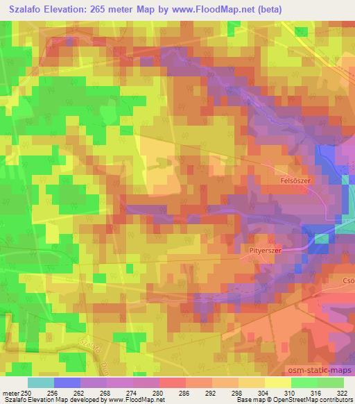 Szalafo,Hungary Elevation Map