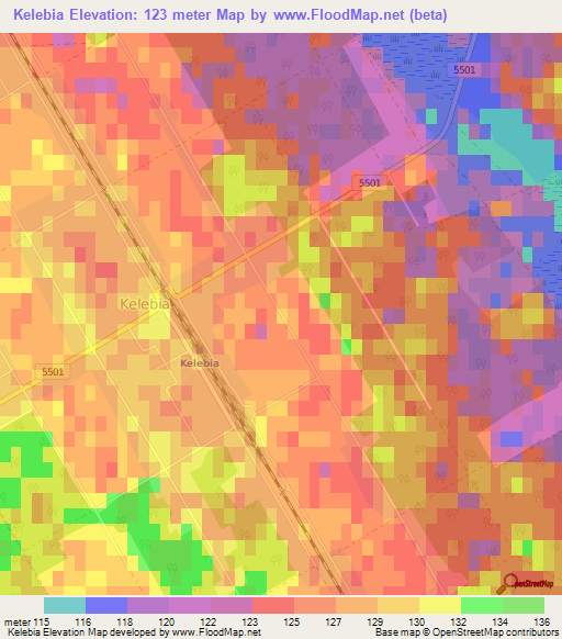 Kelebia,Hungary Elevation Map