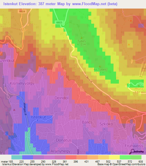 Istenkut,Hungary Elevation Map