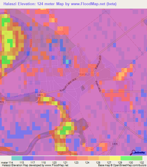 Halaszi,Hungary Elevation Map