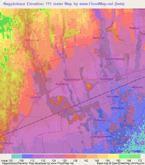 Nagydobsza,Hungary Elevation Map