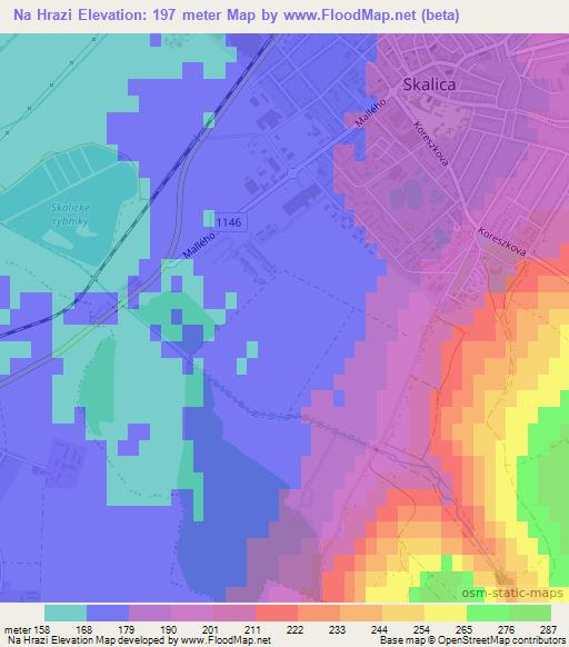 Na Hrazi,Slovakia Elevation Map
