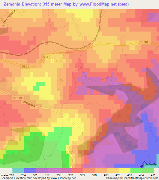 Zemania,Slovakia Elevation Map
