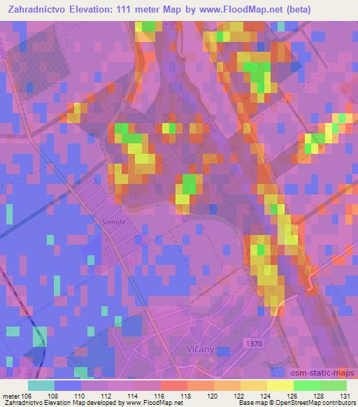 Zahradnictvo,Slovakia Elevation Map