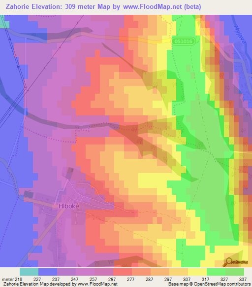 Zahorie,Slovakia Elevation Map