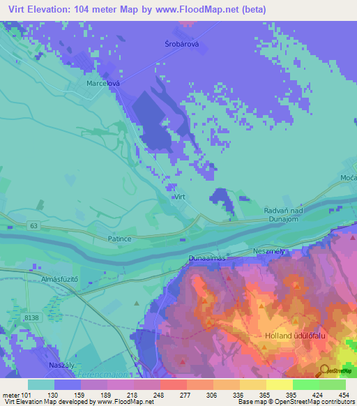 Virt,Slovakia Elevation Map