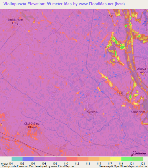 Violinpuszta,Slovakia Elevation Map