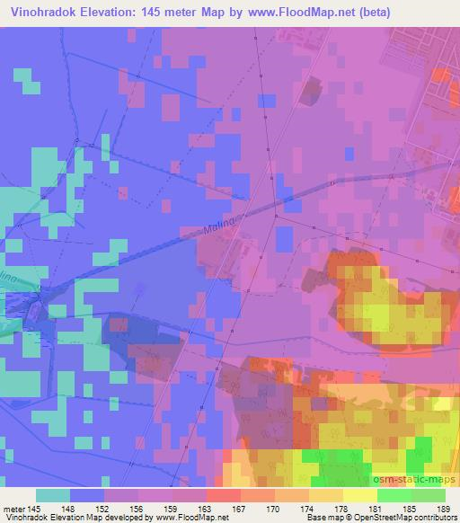 Vinohradok,Slovakia Elevation Map
