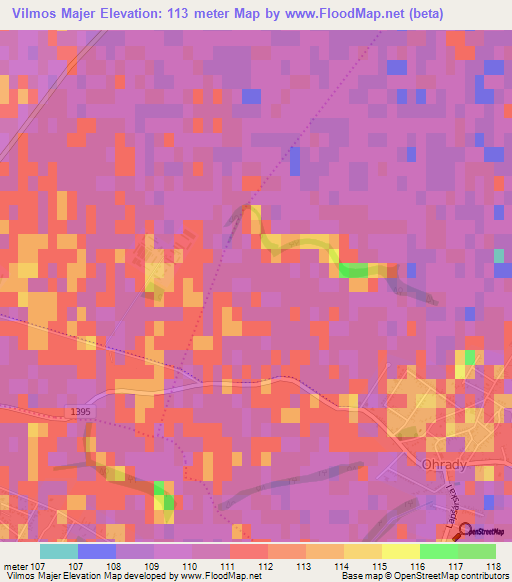 Vilmos Majer,Slovakia Elevation Map