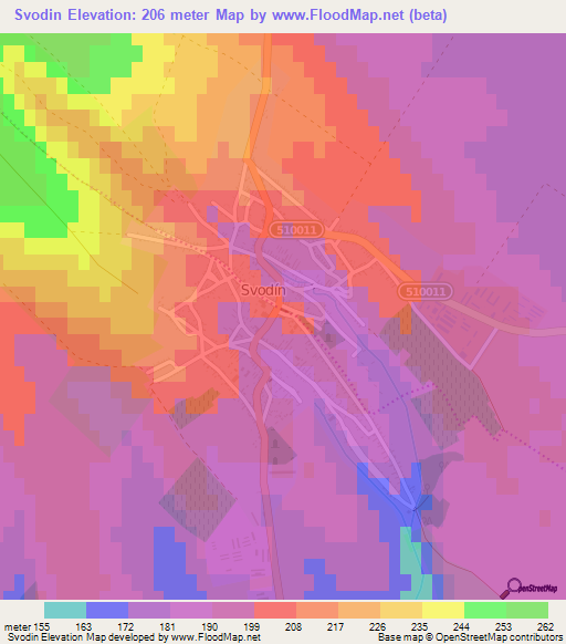 Svodin,Slovakia Elevation Map