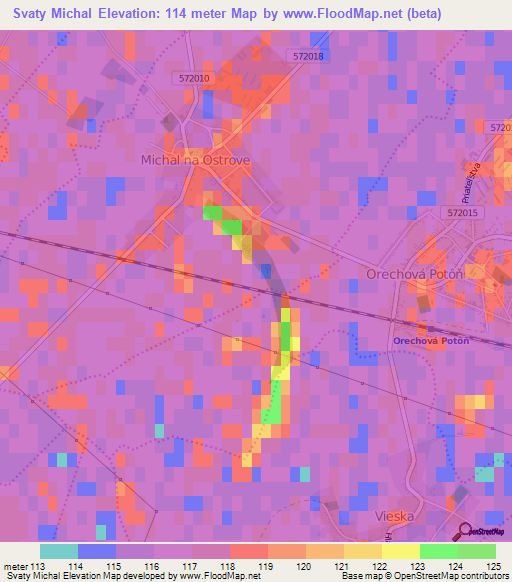 Svaty Michal,Slovakia Elevation Map