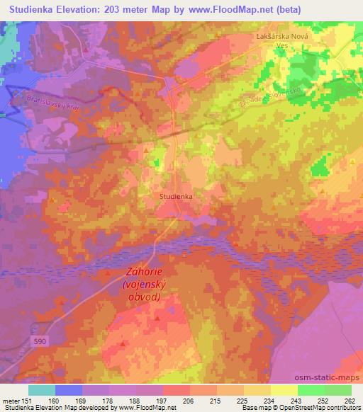 Studienka,Slovakia Elevation Map