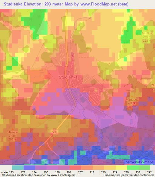 Studienka,Slovakia Elevation Map