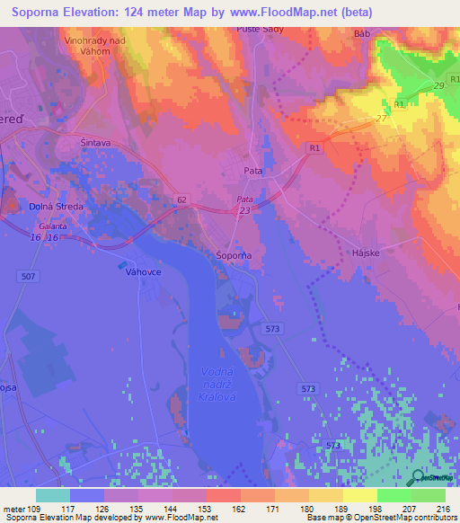 Soporna,Slovakia Elevation Map