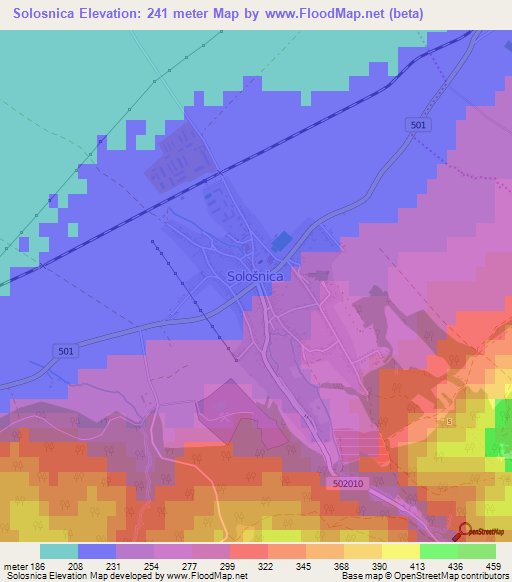 Solosnica,Slovakia Elevation Map