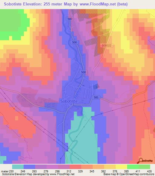 Sobotiste,Slovakia Elevation Map