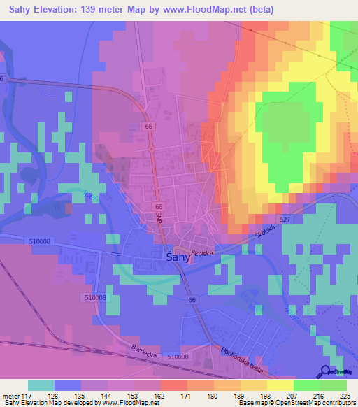 Sahy,Slovakia Elevation Map
